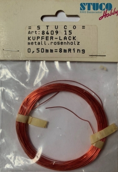 Metalldraht (Kupferlackdraht) rosenholz